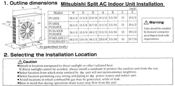Mitsubishi indoor unit