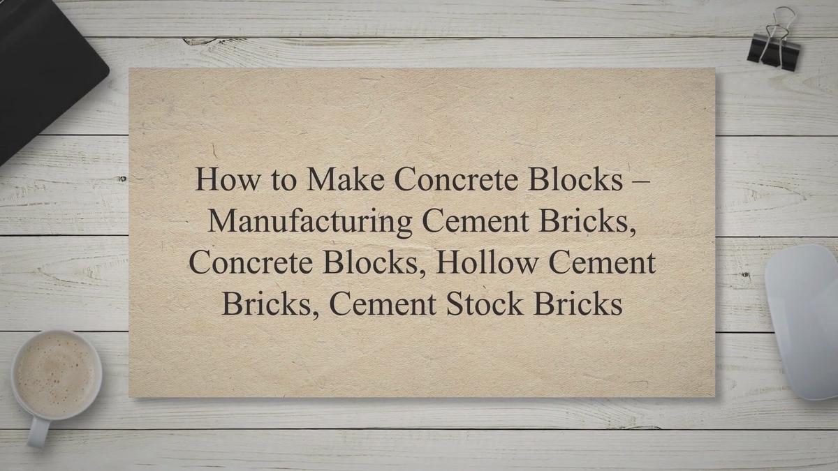 How to Make Concrete Blocks Manufacturing Cement Bricks, Concrete