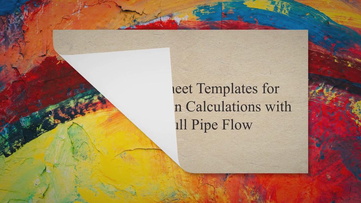Excel Spreadsheet Templates for Manning Equation Calculations with